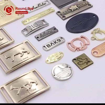 China Rdott Strap Embossed and Embossed Logo Metal Labels Private High End for Hand Strap Environmental Protection Sign Customization Labels for sale