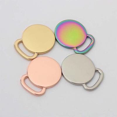 China Custom Round Bag Stainless Steel Pendant Laser Cut Stamping Blank Label Colored for sale