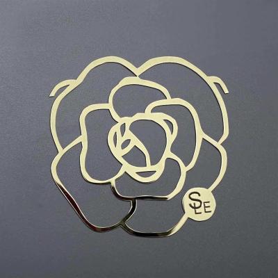 China Private Metal Logo Wholesale Branding Logo Tags Customized Logo Bag Quality Self Adhesive Metal Labels for sale