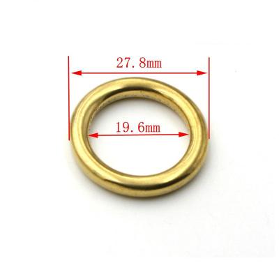 China Bag Quality High End Solid Brass Material O Rings Copper Primary Color Material Circle Metal Rings Wholesale for sale