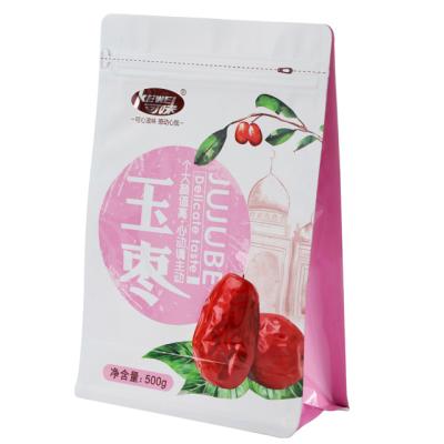 China Standing Security Snack Dried Fruit Aluminum Foil Bag With Zipper for sale