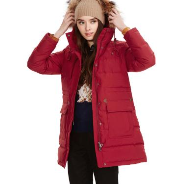 China Fashionable Parka Jacket OEM Young Girls Long Winter Parka Jacket With Faux Fur Hood for sale