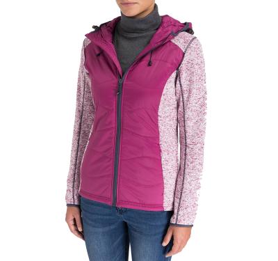 China New Sustainable OEM Womens Padded Blend Hybrid Fleece Jacket for sale