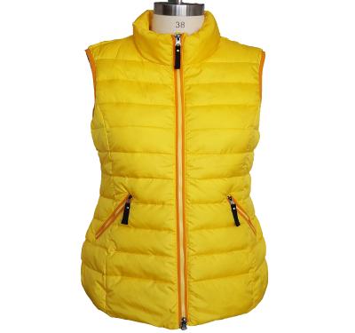 China China Breathable Logo Women's Yellow Padded Winter Outdoor Vest Supplier Customized for sale