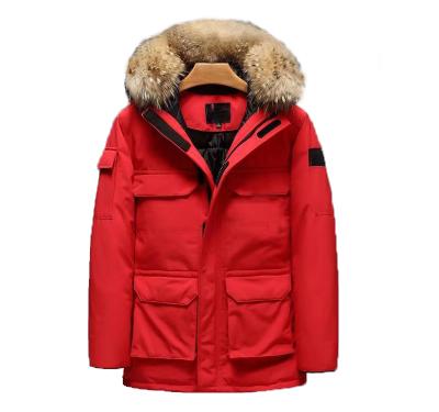 China High end serious winter thick warm parka viable down jacket with real fur hood winter jacket for sale