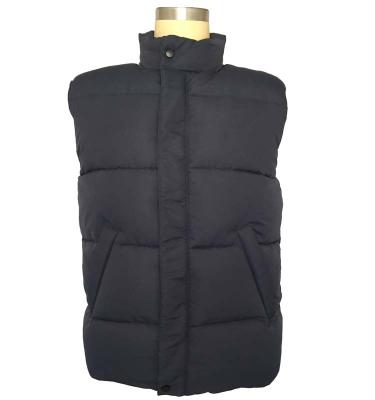 China Custom Made Warm Mens Outdoor Vests Down Vests 100% Polyester Thick Winter Polyester Stripper Down Vest for sale