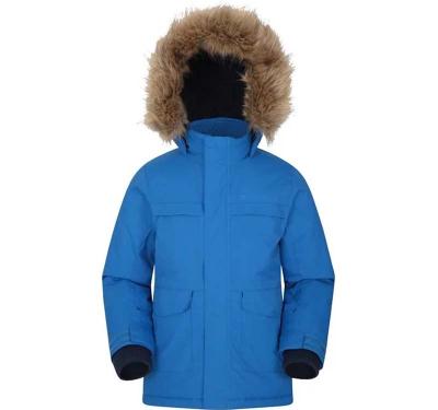 China Anti-wrinkle winter kids down warm padded jacket with fur hood kids boutique clothing winter fashion jacket for sale