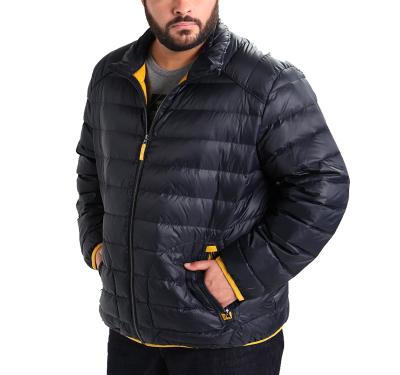 China Breathable Windproof Men Plus Size Fully Front Zipper Down Jacket Ultralight for sale