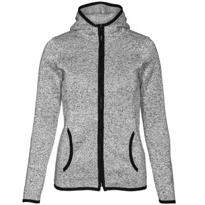 China Sustainable Women Fashion Spring Knitted Blend Fleece Coat Jacket Cheap Custom Hoodie Jacket for sale