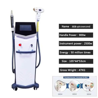 China Pigment Removal Shape 808nm Diode Laser Hair Removal Machine 2 In 1 IPL Tattoo Removal Machine ND Yag Q Switched Laser for sale