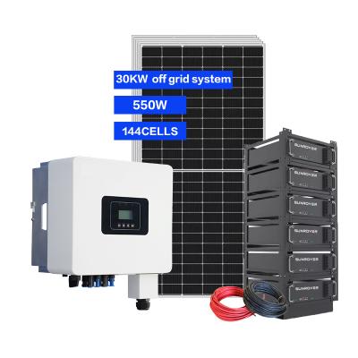 China Commercial Energy Creative 5KW 10KW 15KW 20KW Off Grid On Grid Solar Panel Kit 3 Phase Solar Power System For House Commercial for sale