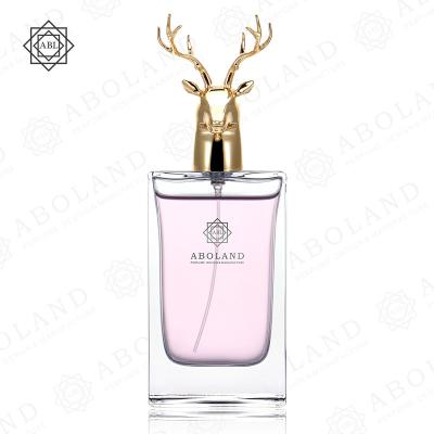 China Costom100ml Cosmetic Perfume Packaging Single Clear Glass Vessel Perfume Bottle for sale