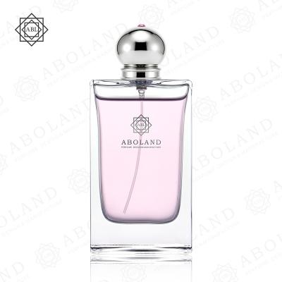 China Vol-100ml Cosmetic High Quality Transparent Perfume Vessel Glass Perfume Bottle for sale