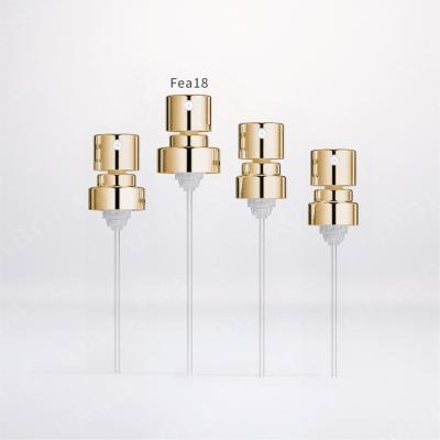 China Non Spill Newest Launch Glass Perfume Bottle Accessories Fea18 Gold Perfume Pump Sprayer for sale