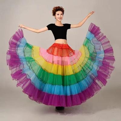 China tutu & Skirts Factory Price Popular Colorful Hot Selling Dance Wear Long Skirts Dress For Women for sale