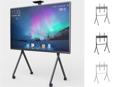 China Adjustable Height LED Flat Screen Cart Mobile Tv Mount For 65