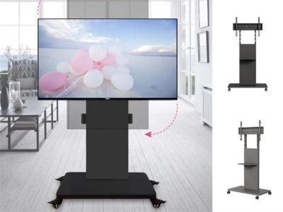 China Film Hospital Holder Mobile Stand TV With Wheels Cart Trolleys Tv Stand 75 Inch for sale