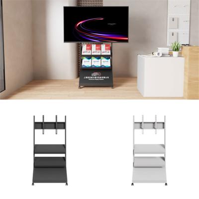 China Regalverwaltung Rollender Fernsehständer mit Schließrollen 60 kg Kapazität Portable TV Mount Stand zu verkaufen