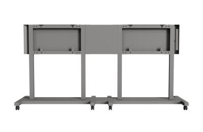 China Duas telas de 65' 86' TV Trolley Stand para até 573Lbs Rolling Media Console à venda