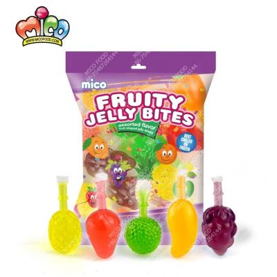 China TIK Normal Tok Lowest Price Fruit Shape Juice Fruity Jelly Drink Assorted Delicious Jelly Candy for sale