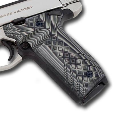 China Grab pistol G10 gun grips for Smith and Wesson Victory 22 SW22, cross hatch texture for sale