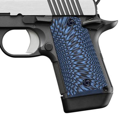 China Grab Gun G10 Gun Grip Custom Logo For Kimb Micro Carry 9 9mm With Ambi Safety, Sunburst Texture for sale