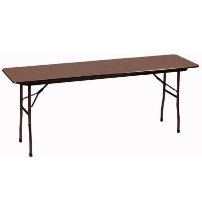 China Contemporary Modern Rectangle Weave Dark Edging Canteen Table and Cafeteria Table Folding Fixed Frame for Adults for sale