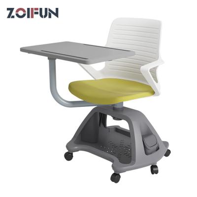 China Book Basket Group Discussion Chair For Student With Writing Wooden Pad And Optical Cushion Soft Pad Chair for sale