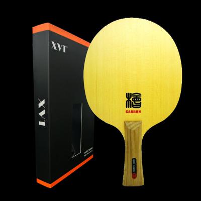 China 5 wood+2 ZL  carbon Fiber XVT  Professional  HINOKI  AC  Carbon  Table Tennis Blade/ pingpong Blade/ table tennis bat for sale