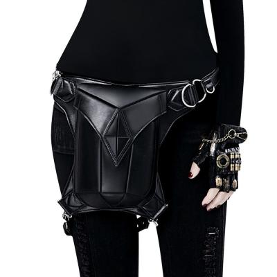 China Wholesale Multifunctional Punk Women Motorcycle Vintage Steampunk Black Body Waist Cross Bags Anti-theft Shoulder for sale