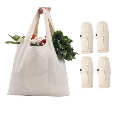 China Lightweight Folding Handbag Washable Eco-Friendly Soft Cotton Grocery Shoulder Bags Women Shopping Portable Tote Bag for sale