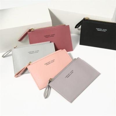 China Small Wallet Multi-Card Bit Leather Purse Mini Key Chain Small Wallet PU Coin Zipper Card Holder Women Wallets Multi-Card Bit Wallet card holder cards for sale