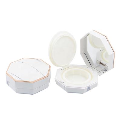 China New Luxury Waterproof Cosmetics Makeup Empty Powder Case Mirror Octagonal Compact Packaging for sale