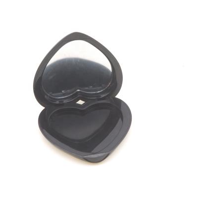 China Black Aseptic Heart Shaped Empty Foundation Powder Custom Case for sale