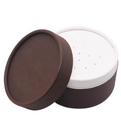 China Recyclable Brown Large Size Empty Pressed Compact Face Powder Paper Case for sale