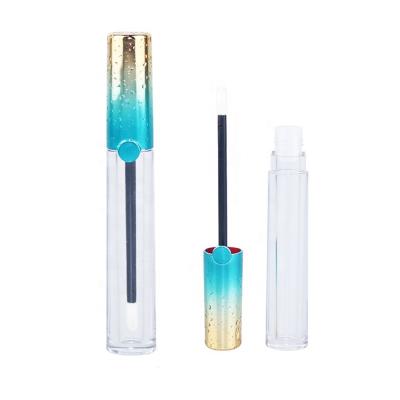 China Custom Sunscreen Private Label Eco-Friendly Gradient Lip Gloss Tubes With Magic Wands for sale