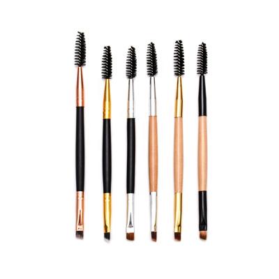 China makeup brush; eyebrow brush double sided makeup private label eyebrow makeup head brush finished for sale