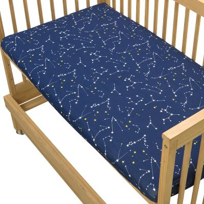 China Portable Baby Cotton Bamboo Jersey Fitted Crib Sheet for sale