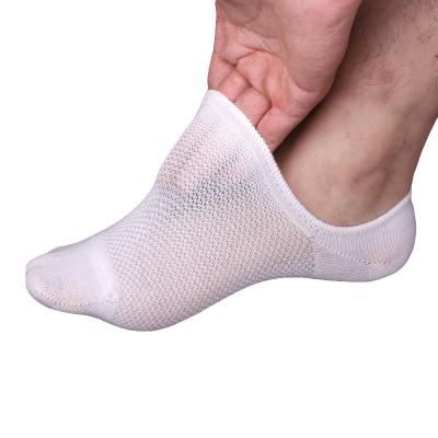 China Antibacterial Wholesale Low Cut Non Slip Socks Bamboo Fiber No Show Socks For Men for sale