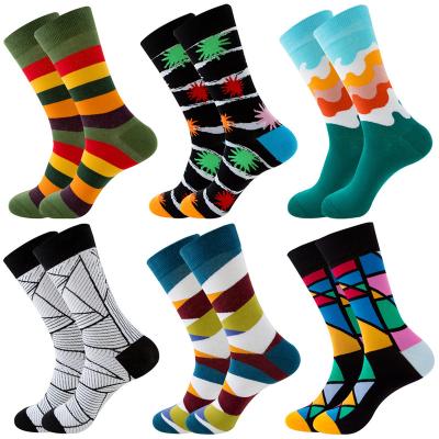 China Amazon Viable Premium Quality Colorful Fun Patterned Mens Dress Up Socks Funky Novelty Unisex Socks Size 13-15 for sale