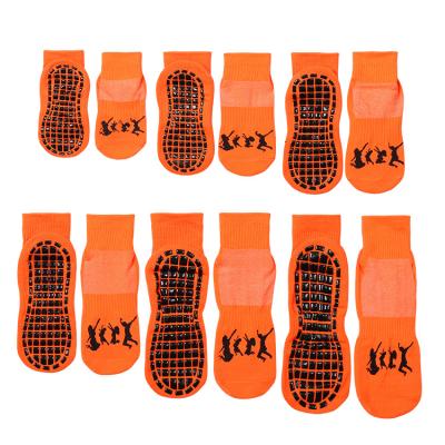 China Custom Logo Anti Slip Playground Socks Breathable Bounce Jump Trampoline Socks for sale