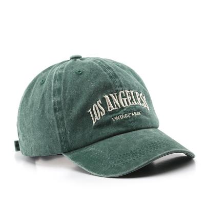 China JOINT Custom Embroidered Washed Distressed Adjustable Twill Cotton Baseball Cap Vintage Dad Hat for sale