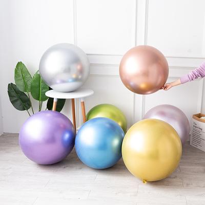 China Decorations 18 Huge 36 Inch Chrome Metallic Latex Balloons Birthday Party Decorations Numbers Globos Baby Shower Decoration for sale