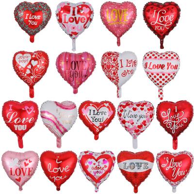 China Decoration Hot Red 18inch Love Heart Helium Balloons For Valentines Day Balloon Wedding Party Decoration for sale