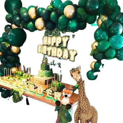 China Toy Jungle Safari Theme Party Gift Supplies Green Forest Party Christmas Decorations Garland Arch Kit Birthday Baby Balloons Shower for sale