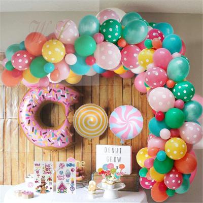 China Garland Candyland Donut Ice Cream Balloon Theme Birthday Decoration Girl's Birthday/Wedding/Baby Shower/Party Decorations Ice Cream Treat Decorations 71Pcs/Set for sale