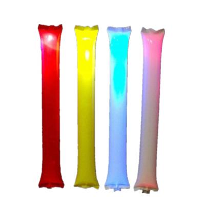 China Loud Manufacturer Inflatable Led Light Up Blow Thunder Cheering Stick for sale