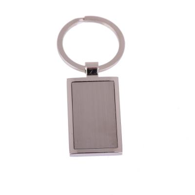 China Rectangle Modern Zinc Alloy Cheap Shield Metal Key Chain for sale