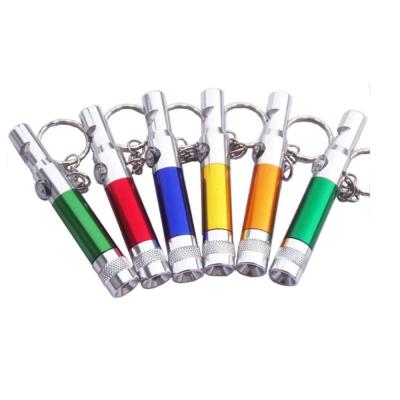 China Simple survival led key chain with whistle and compass for sale