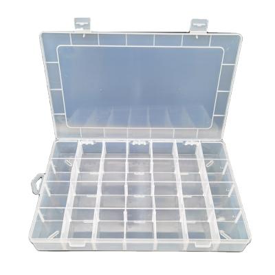 China Sustainable Plastic Detachable 28 Grid Slot Storage Container Box for sale